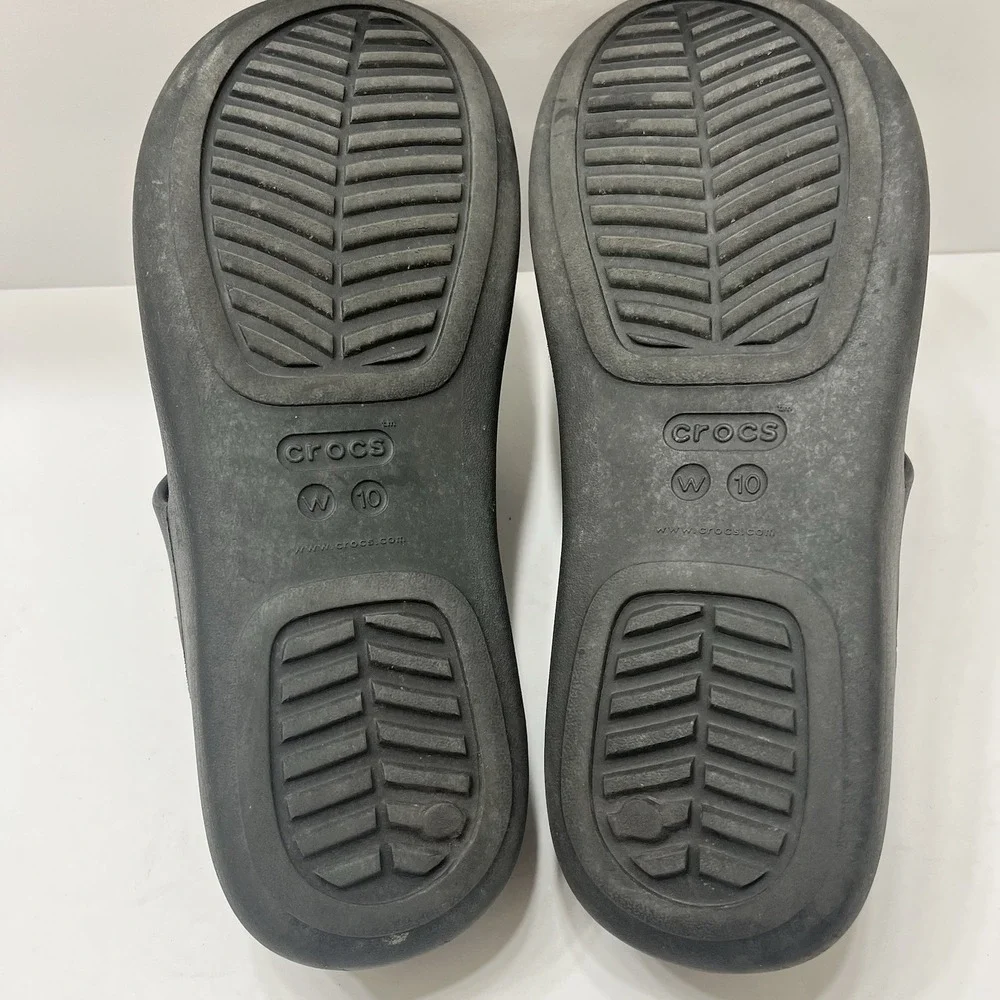 Crocs Women's Boca Wedge Flip Flop Sandals Black 10